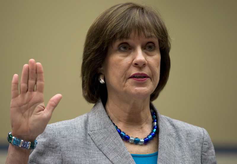 IRS official Lois Lerner is sworn in on Capitol Hill in Washington on Wednesday before the House Oversight Committee hearing to investigate the extra scrutiny IRS gave to tea party and other conservative groups that applied for tax-exempt status.