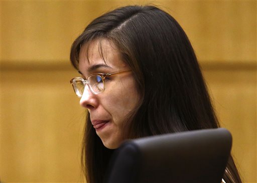 Jodi Arias listens to prosecutor Juan Martinez address the jury on May 15, 2013, during the sentencing phase of her trial. She is set to speak to the jury Tuesday morning.