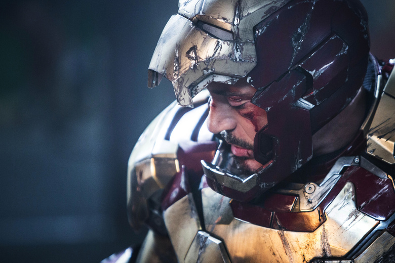 Robert Downey Jr. plays Tony Stark/Iron Man in a scene from Marvel's "Iron Man 3."