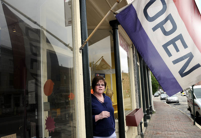 Ruth LaChance is concerned about proposed repairs on Water Street in Hallowell disrupting business at her grocery, Boynton's Market. State transportation officials met with Hallowell business owners and residents Wednesday about a proposal to rebuild U.S. Route 201.