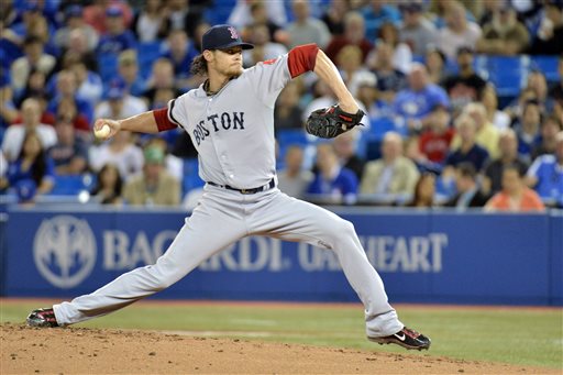 BUCHHOLZ GETS IT DONE: Boston’s Clay Buchholz delivers a pitch against the Toronto Blue Jays on Wednesday in Toronto. GG;Canada;Canadian;diplomatic;Federal;General;Gouverneur;government;Governor;leader;leadership;Majesty;Majesty's;monarch;political;politics;Queen;Queen's;represent;representative;royal;royalty;viceregal;politician;foreign trip;International;meet;meeting;Nation;visit;visiting;portrait;art;artistic;arts;Ent;entertain;entertainer;entertainers;entertaining;entertainment;expression;image;photograph;photographed;picture;portraits;pose;poses;posing;profile