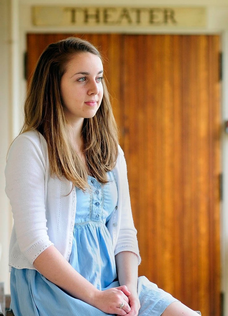 Hannah Daly will be a performance intern with the Theater at Monmouth. Daly, 19, of Portland, a junior at Syracuse University, was photographed at Cumston Hall on Friday in Monmouth.