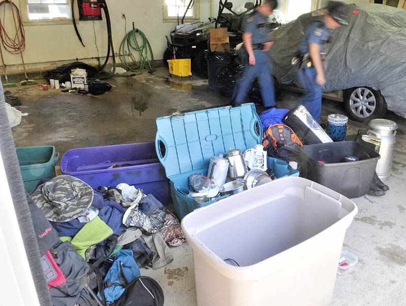 State police displayed items recovered from the campsite of the North Pond Hermit, Christopher Knight, during an event at the Troop C barracks on Saturday in Skowhegan.