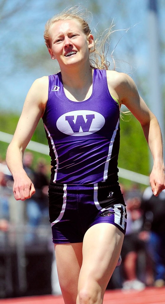 RECORD QUEST: Waterville’s Bethanie Brown will make a run at three state records at the Class B state championship meet today in Bath. Brown will attempt to break her own record in the 1,600- and 3,200-meter runs and add the 800 record to her resume.