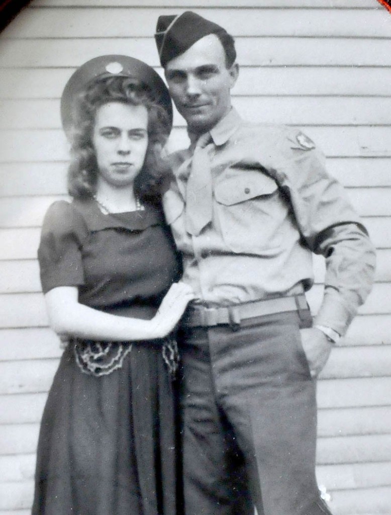 Dorothy and Lawrence Burleigh, of Corinna, taken after they were married in 1942.