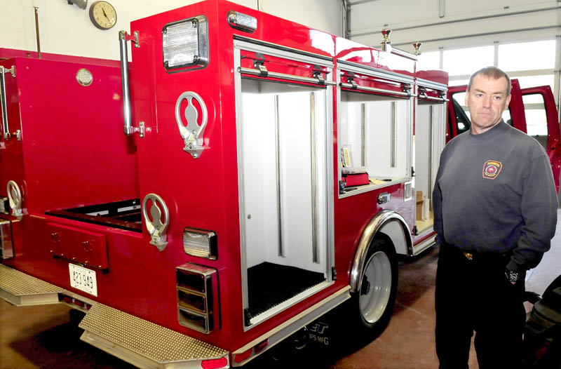Farmington fire chief Terry Bell speaks about his department's effort to build a squad truck with labor from firefighters and other town resources, which resulted in substantial savings to the town.