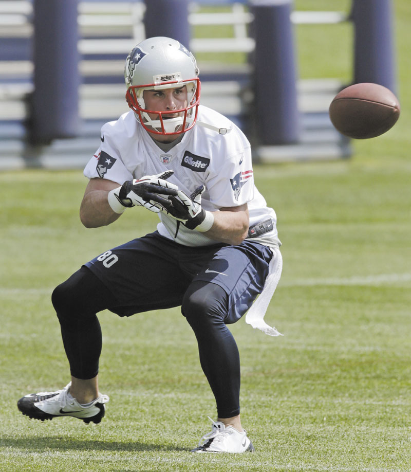 A NEW GROUP: Danny Amendola is one of nine new wide receivers who are participating in offseason works outs with the New England Patriots this week.