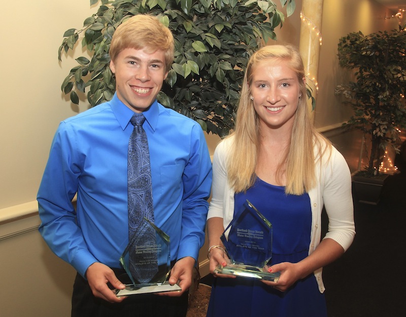 Silas Eastman of Fryeburg and Martha Veroneau of Wayflete were voted Athletes of the Year at the 26th Annual All-Sports Awards Çeremony held at the Italian Heritage Center in Portland on Sunday, June 16, 2013. Both Eastman and Veroneau are stars in multiple sports.