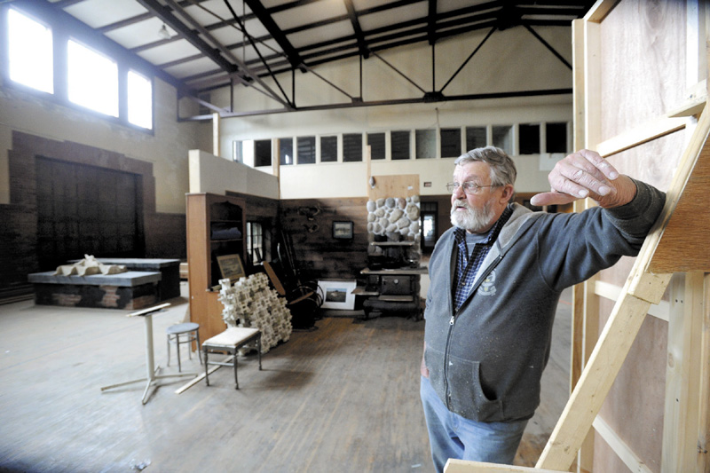 Eric Matheson is working to convert the South Portland Armory, seen here on May 22, into a movie sound stage.