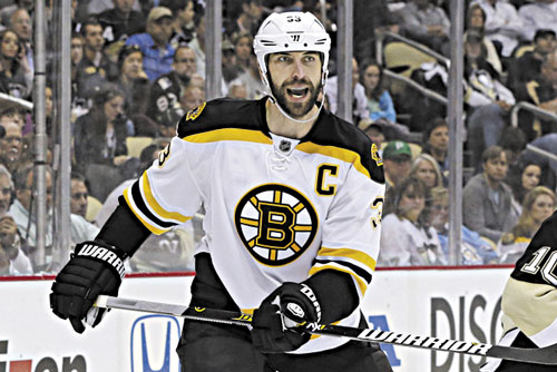 HARD TO STOP: Boston’s Zdeno Chara is a big reason the Bruins are in the Stanley Cup finals. The Bruins face the Blackhawks in Game 1 tonight.
