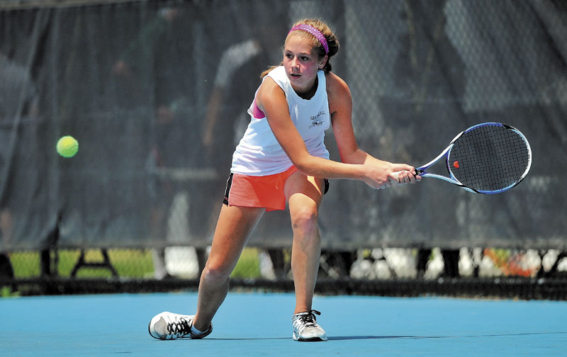 ANOTHER CHANCE: Colleen O’Donnell and the Waterville Senior High School girls tennis team will face Falmouth in the Class B state championship match for the third straight season, this morning at the Bangor Tennis Club in Hampden.