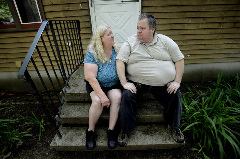 Patty and Roger Kidder at their home in Springvale on Thursday, The couple lost MaineCare coverage last year, after their daughter turned 18, and hope a proposed expansion of the federally funded program would restore their insurance coverage.