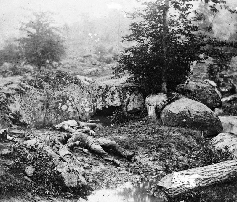 The fields and hills around Gettysburg are littered with dead soldiers and horses, a gruesome landscape described by Capt. William Livermore in a letter to his brother. The Milo man served on the Color Guard with the 20th Maine.