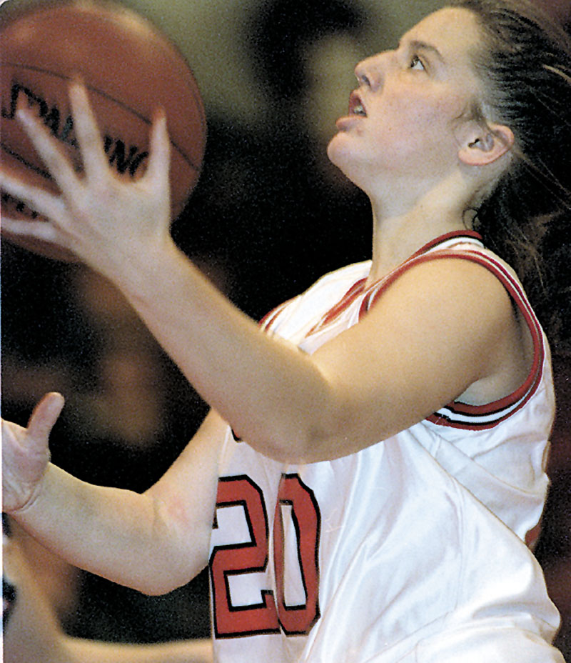 HALL BOUND: Former Cony basketball player and current University of Maine assistant coach Amy Vachon will be inducted into the New England Basketball Hall of Fame on Saturday.