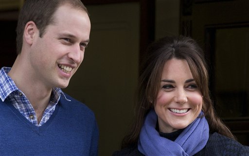 Royal officials said Prince William and his wife, Catherine, Duchess of Cambridge, arrived by car without a police escort at St. Mary's Hospital in London just before 6 a.m. Monday.