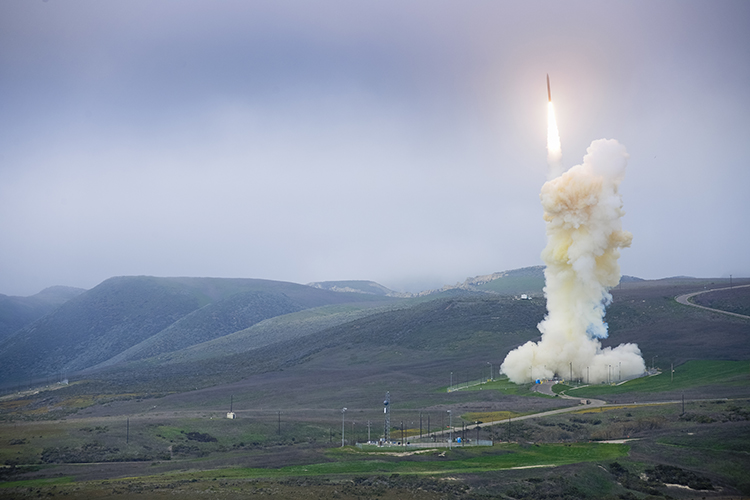 The Missile Defense Agency conducted a flight test of a three-stage ground-based interceptor missile from Vandenberg Air Force Base in California this year.