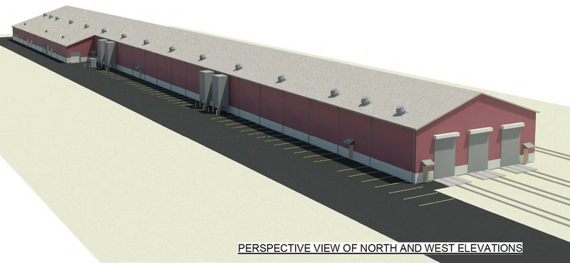 This is a rendering of a proposed train layover facility to be built in Brunswick for the Downeaster train service.