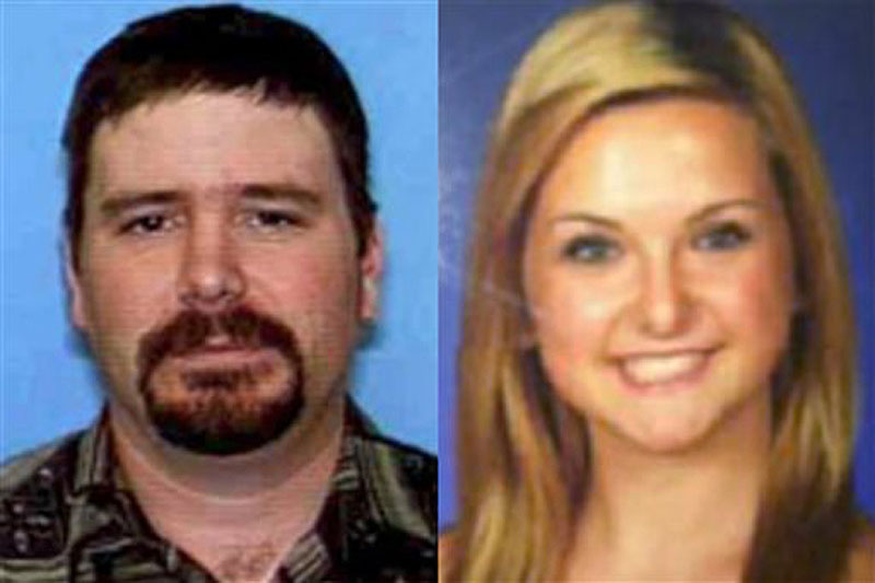 This combination of undated file photos provided by the San Diego Sheriff's Department shows James Lee DiMaggio, 40, left, and Hannah Anderson, 16.