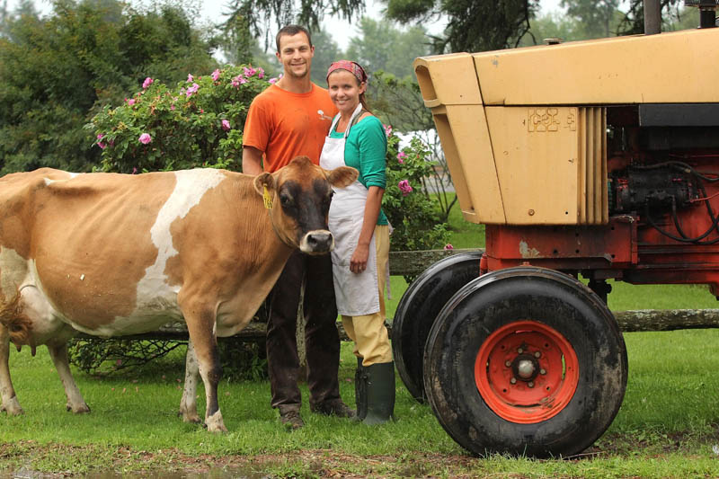 Josh and Amy Clark, of Crooked Face Creamery in Skowhegan, are third-generation farmers and first-generation cheese makers. Their whole-milk ricotta cheese recently won third place in the nation at the American Cheese Society Conference in Madison, Wis.