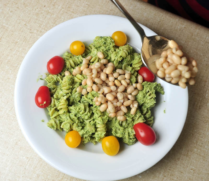"Noah's Vegan Powerhouse Pesto Pasta," created by Noah Koch, 9, of Waterville, is pictured today. He was selected as a winner in First Lady Michelle Obama’s Healthy Lunchtime Challenge for his recipie.
