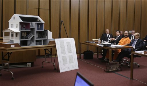 A model of Ariel Castro's house in Cleveland is on display in the courtroom during the sentencing phase.