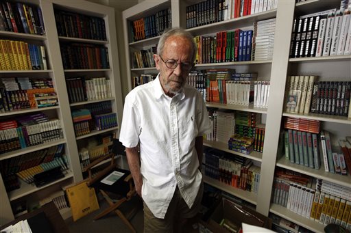 Elmore Leonard, shown in this September 2012 photo, was a former adman who later in life became one of America's foremost crime writers.