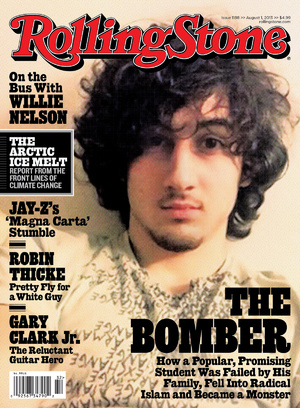 Boston Marathon bombing suspect Dzhokhar Tsarnaev appears on the cover of the Aug. 1 issue of Rolling Stone magazine.