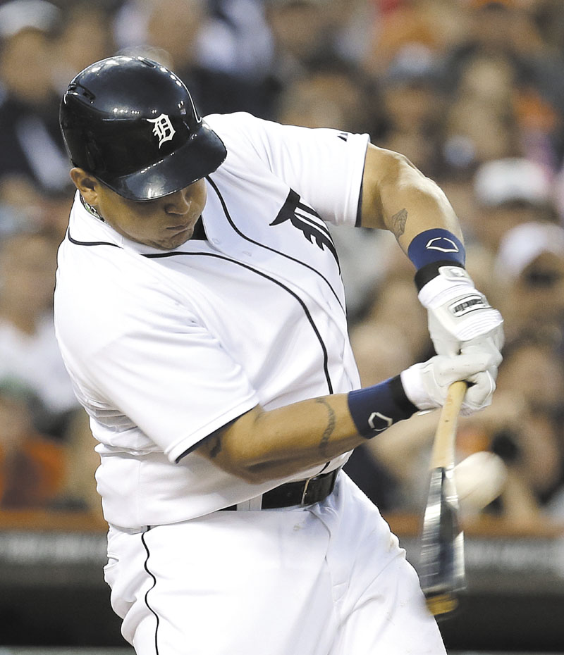 JUST GETTING STARTED: Detroit Tigers third baseman Miguel Cabrera has 1,962 hits, 410 doubles, 361 home runs and 1,243 RBI at the age of 30 years and 4 months, unheard of numbers for a player that age.