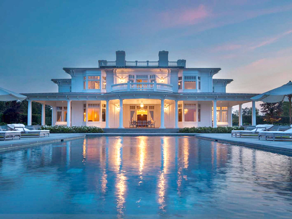 www.businessinsider.com.au This 20,000-square-foot mansion in the Hamptons was listed for sale this spring for $58.5 million, according to The Real Deal. The eight-bedroom home and 4 acres on Mecox Bay has a tennis court, Jacuzzi, infinity pool, eight fireplaces, a wine cellar, and a private pier. The property also comes installed with Crestron security cameras that can be controlled and monitored from anywhere in the world — an important security measure for anyone willing to spend $58 million on a house.