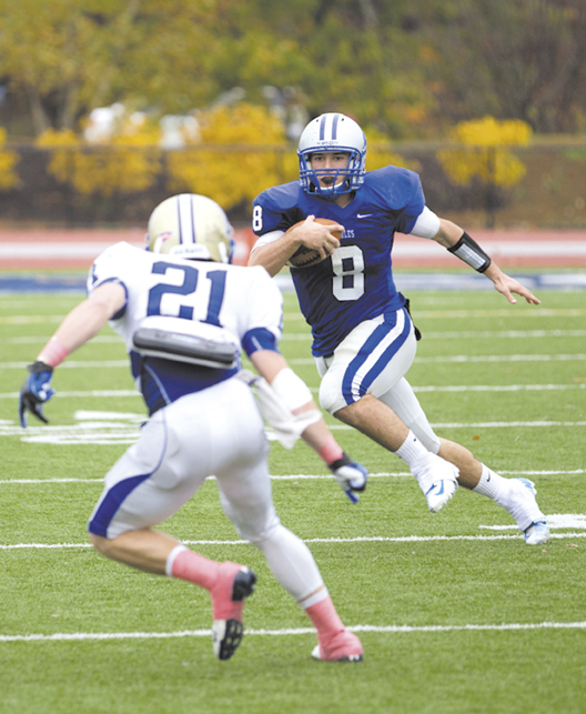 STARTER IS BACK: Justin Ciero was named the starting quarterback for the Colby football team in the second game last season. He passed for 1,001 yards and touchdowns, while rushing for 497 yards and three TDs as the Mules went 3-5.