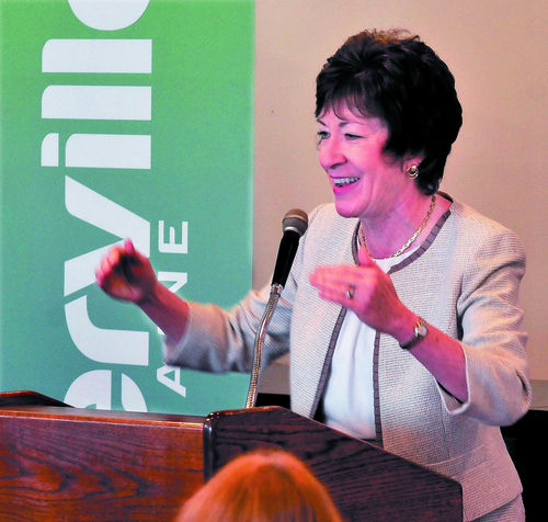 U.S. Sen. Susan Collins spoke about the proposal for military action against Syria during a speech in Waterville on Tuesday. Collins said a plan to launch missiles at Syrian military sites is extremely difficult and one that she will consider. "I am pleased the administration is going to Congress with the proposal," Collins said.