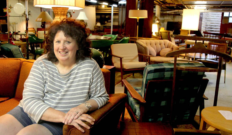 Lisa Kallgren recently opened her antique store Modern Underground in Waterville. The lower level entrance to her store can be found off Temple Street behind the Lebanese Cuisine restaurant. Kallgren said the store contains a lot of mid-20th century pieces as a well as some Danish and industrial pieces.
