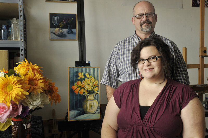 Artist Adria Moynihan Rusk and her husband, Bruce Rusk, are a middle-class family but haven’t had good health insurance for years.