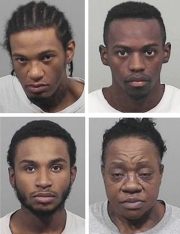 Top row: Robert Coombs, left, and Gabriel ‘Deacon’ Williams; bottom row: Micheel Fleury, left, and Denise Parham.