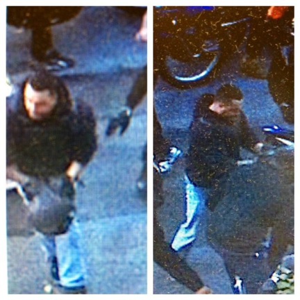 This combination of undated images released by the the New York City Police Department shows a man wanted for questioning in regards to an assault on Sept. 29, 2013 where dozens of bikers stopped a Range Rover SUV on a highway, attacked the vehicle, then chased the driver and pulled him from the car after he plowed over a motorcyclist while trying to escape.
