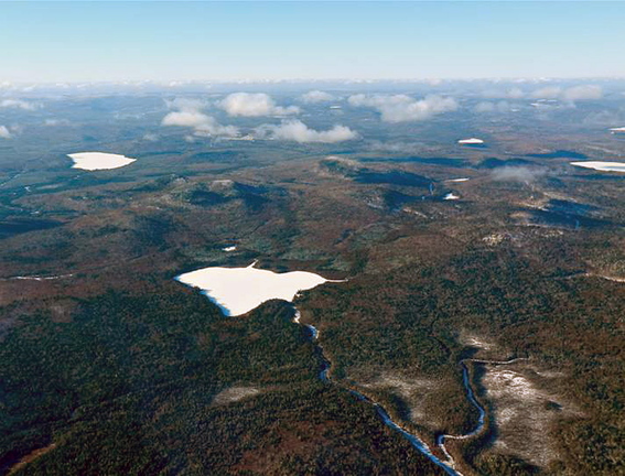 Bald Mountain, seen here with Greenlaw Pond in the foreground, is owned by J.D. Irving Ltd., which is considering mining the property for gold, silver and copper deposits. A hearing on the proposal is set for 9 a.m. Oct. 17 at the Augusta Civic Center.