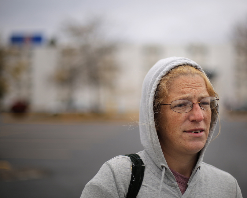 Vanessa Gilliam, 34, and her family are living in a room at the Motel 6 on Brighton Avenue, which the city uses as overflow housing for homeless families.