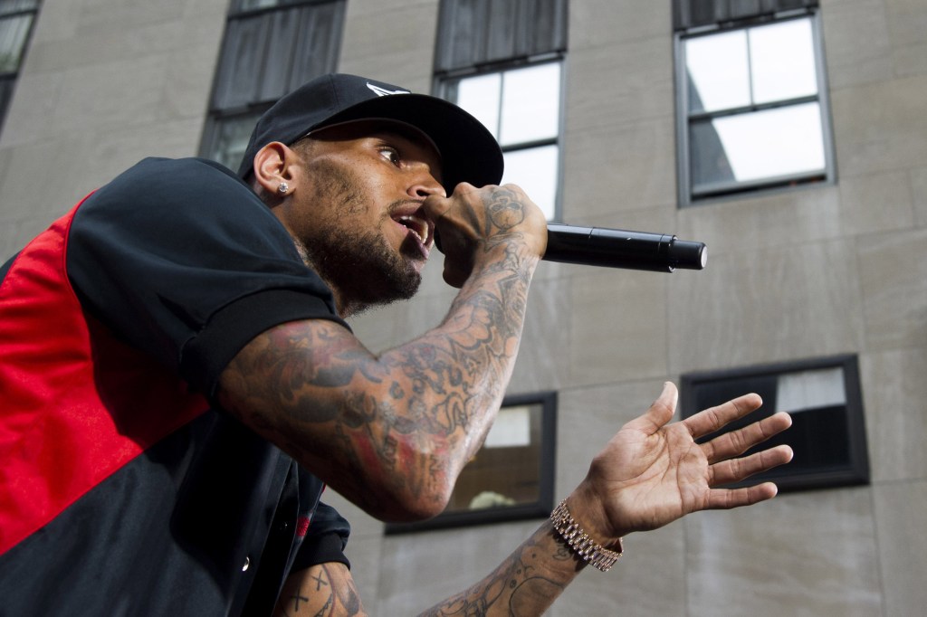 Chris Brown performs Aug. 30 on NBC’s “Today” show. The R&B singer was arrested Sunday in Washington after a fight broke out near the W Hotel near the White House.