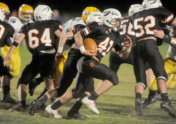 TOUGH TO TACKLE: Skowhegan Area High School running back Kaleb Brown is just 5-foot-9 but has been tough for opponents to tackle. He finished the regular season with 895 yards rushing, giving the Indians a diverse offensive attack.