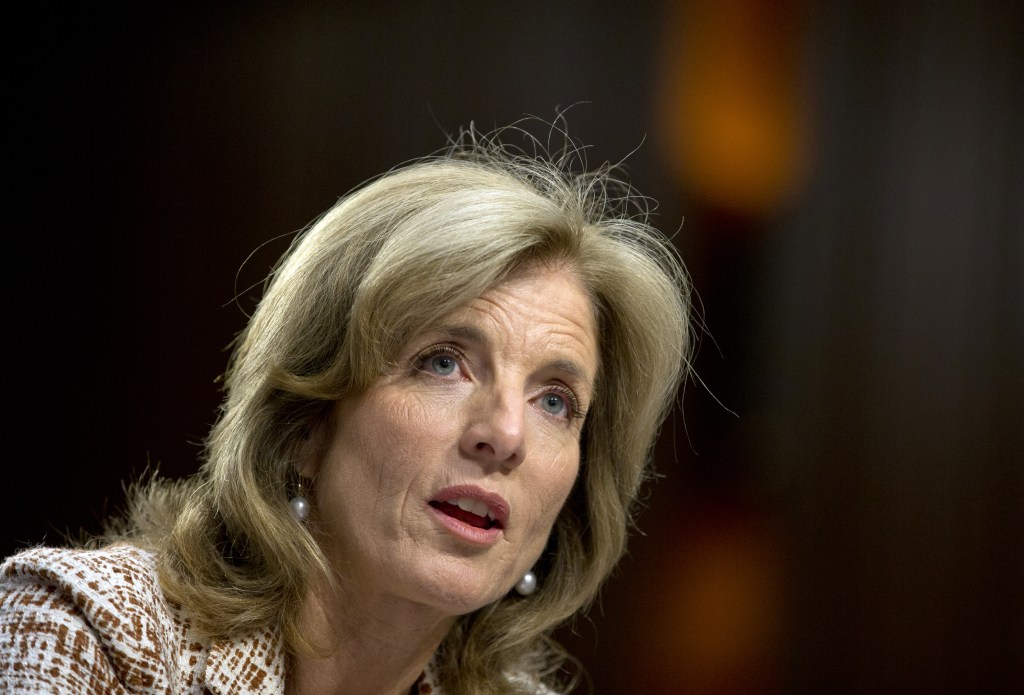 The Associated Press In this Sept. 19, 2013, photo, Caroline Kennedy speaks during the Senate Foreign Relations Committee hearing on her nomination for ambassador to Japan, on Capitol Hill.