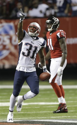 STEPPING UP: New England Patriots cornerback Aqib Talib (31) is part of a defense that has allowed only 70 points this season. New England faces New Orleans on Sunday. The Saints have scored 134 points in their five games. NFLACTION13; Georgia Dome