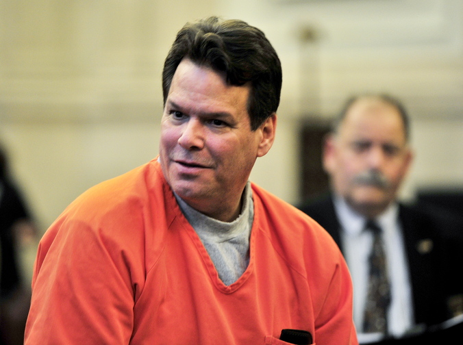 Dennis Dechaine, shown in court in Portland on Thursday, was convicted in 1989 of the murder of 12-year-old Sarah Cherry.