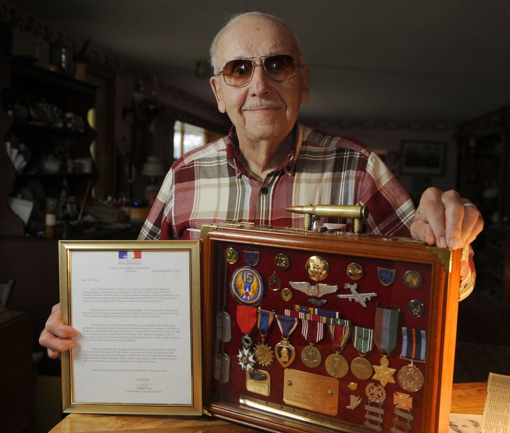 THE KNIGHT: Don Tuttle of Augusta was recently appointed Chevalier, or knight, in the French Legion of Honor, for his service as a tailgunner on a B-24 bomber over France, aiding in its liberation during WWII.