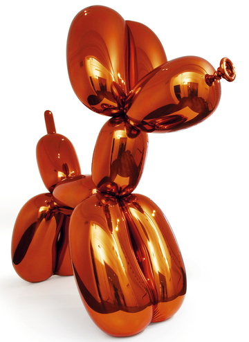 “Balloon Dog (Orange),” a sculpture by Jeff Koons, sold for $58.4 million, a world auction record for the artist and a world auction record for a living artist, said Christie’s.