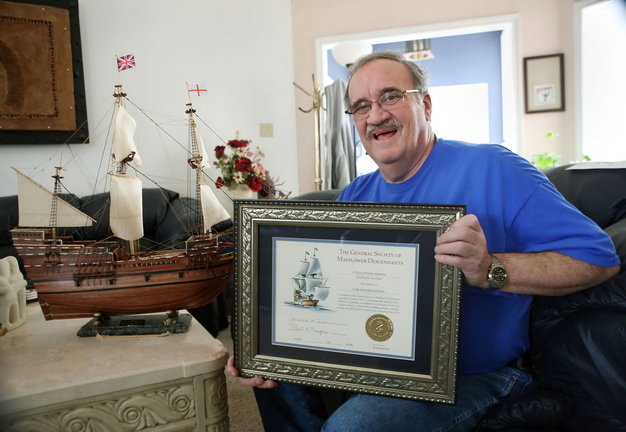 Rick Denham recently received a certificate notifying him that as of Jan. 20, 2011 he is officially member 82,909 of "The General Society of Mayflower Descendants. Cindeka Nealy/Reporter-Telegram