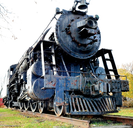 Staff photo by David Leaming ALL ABOARD: The Waterville City Council is considering selling the Old 470 steam locomotive that is a city landmark on College Avenue.