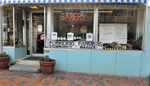 Local food: The former Blue Sky Bakery on Water Street is the site of the new Founding Farmers Community Market in Gardiner.