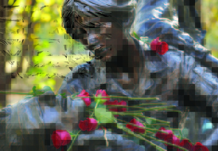 NURSES MEMORIAL: Flowers drape a portion of the Vietnam Women’s Memorial in Washington, D.C.