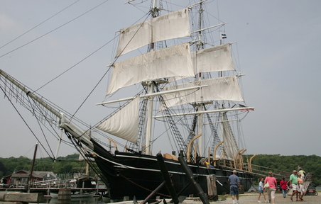 Photo courtesy of Mystic Seaport The whaling ship Charles W. Morgan.