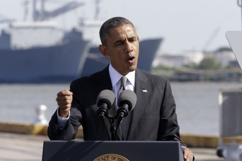 President Barack Obama speaks about the economy on Friday at the Port of New Orleans. The latest political problem engulfing Obama’s health care overhaul is unlikely to be resolved quickly, cleanly or completely.